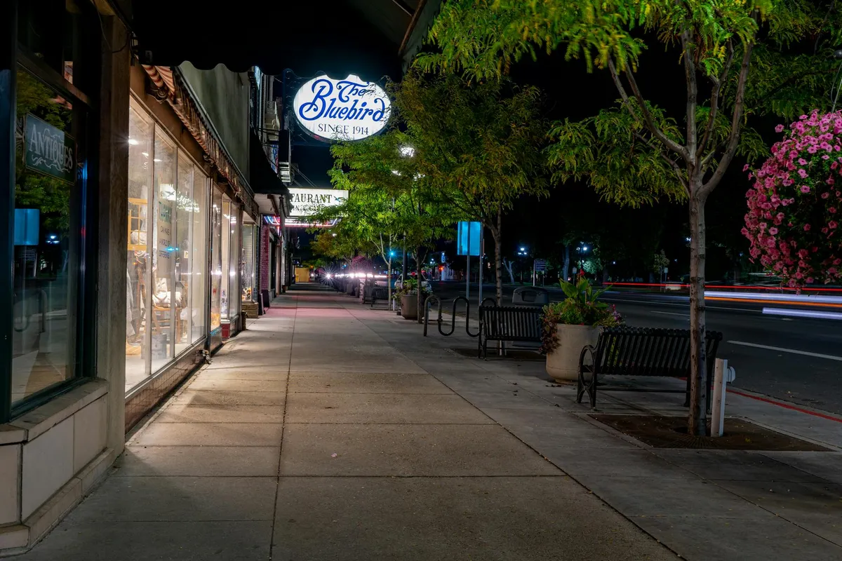 A small town shop storefront